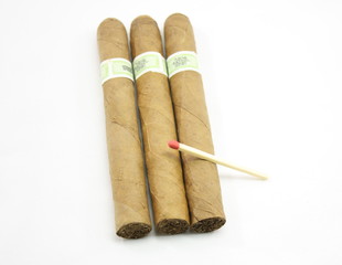 Three Cigars and Match