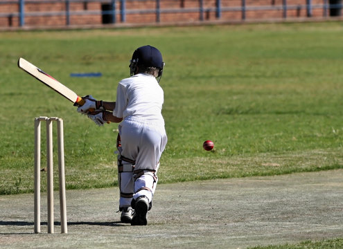 boy playing cricket pull shot