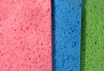Multicolor sponge texture, close-up