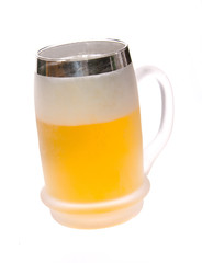 Beer mug on white background