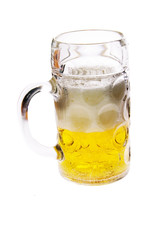 Beer mug on white background