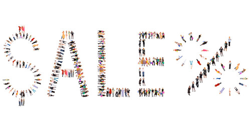 many people isolated over white with text