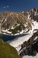 Obraz premium Czarny Staw in polish Tatra mountains