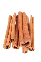 Aroma cinnamons isolated on white background