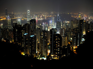 Obraz premium Hong Kong by night