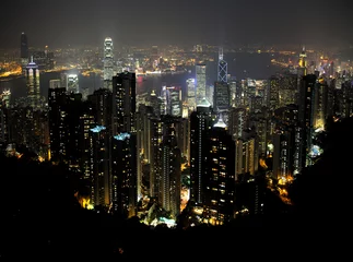 Deurstickers Hong Kong by night © Eric Isselée