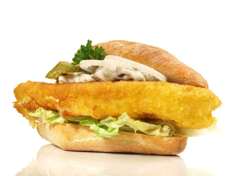 Backfisch im Br&ouml;tchen