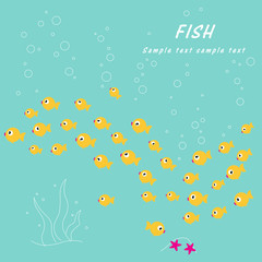 Cute Yellow Swimming Fish