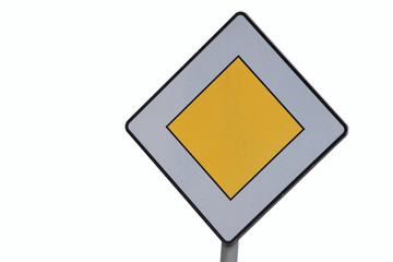 road sign - priority - isolated