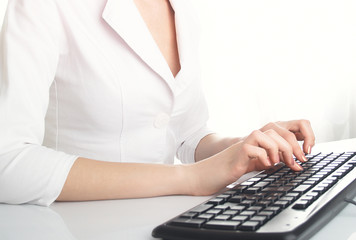 woman with keyboard