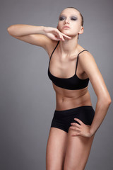 Fototapeta premium beautiful model in lingerie