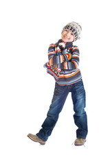 Boy in winter clothes