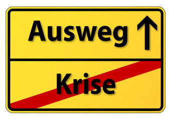 Naklejka premium Ausweg aus Krise