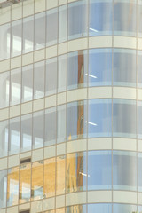 Glass and steel office building