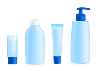 illustration of cosmetic container templates