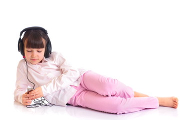 Girl listening to music