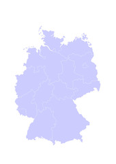 Deutschland Bundesrepublik BRD Karte