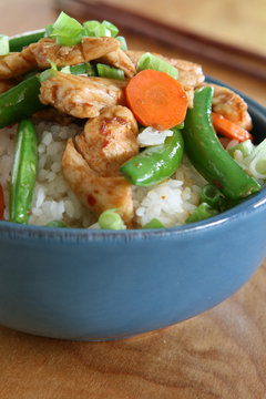 Chicken and Vegetables over Rice