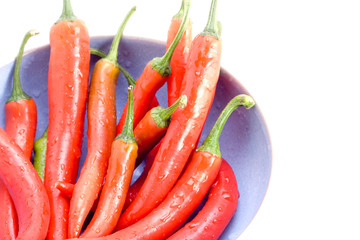 detail of chillies in bowl