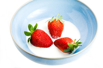 Bowl of Strawberries and cream