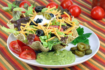 Taco Salad in Taco Bowl
