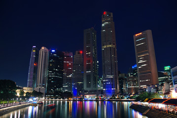 Obraz premium singapore city at night