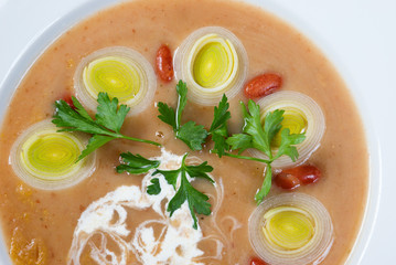 meat thick soup with vegetable