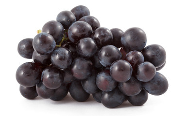 Bunch of black grapes isolated
