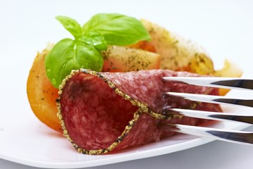 Salami with Tomatoes