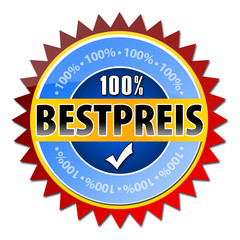 100% Bestpreis Button