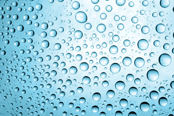 water drops on a glass