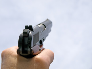gun ready for action