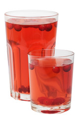 Red cranberry fruit drinks