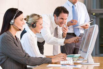 Business team working in office
