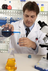Man in a laboratory