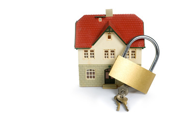 House  locked with padlock