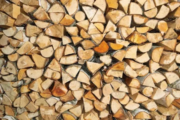 Printed roller blinds Firewood texture Chopped up firewood close-up