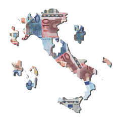 Italian euros Map jigsaw