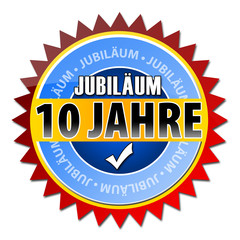 10 Jahre Jubiläum Button