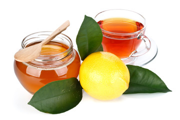 Lemon, honey and tea