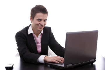 Business man working with laptop