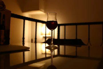 Photo sur Plexiglas Alcool Hungarian shot, brandy glass