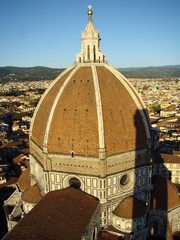 widok z dzwonnicy we Florencji