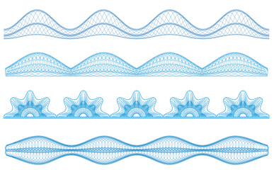 guilloche borders, vector pattern, certificate or diplomas