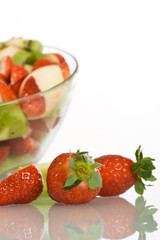 Strawberries and fruit salad