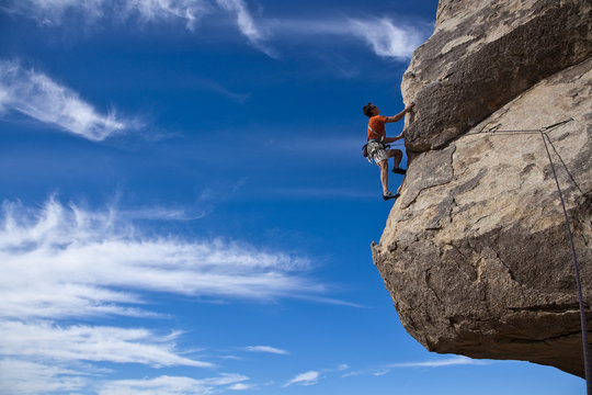Climber going for the summit.