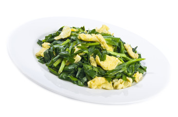 Stir Fried Scrambled Eggs with Chives