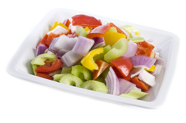 Chopped Colorful Raw Vegetables