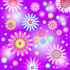 Abstract lilas gentle floral background (vector)