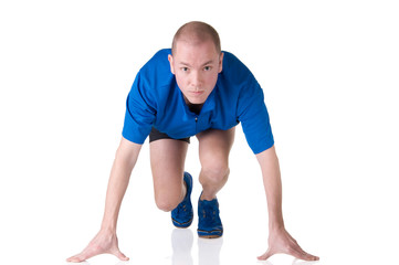 In the starting position
